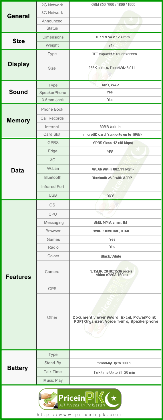 Samsung S5263 STAR II Samsung S5263 STAR II